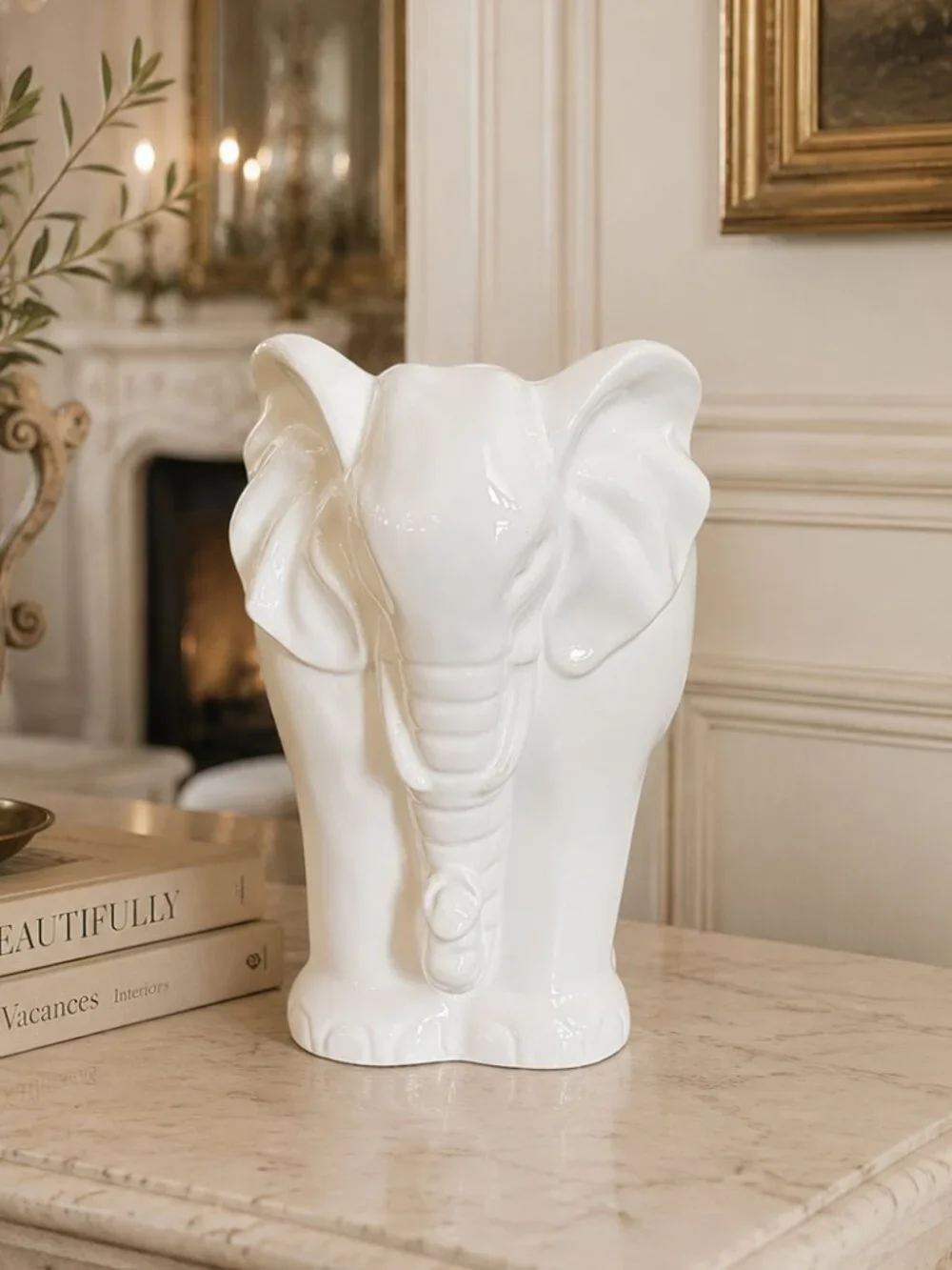 Vintage Charming Ceramic Elephant Planter